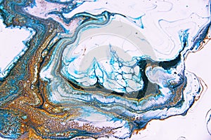 Beautiful abstract background. Acrylic paints. Fluid art. Liquid marble.