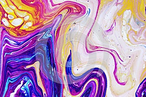 Beautiful abstract background. Acrylic paints. Fluid art. Liquid marble.