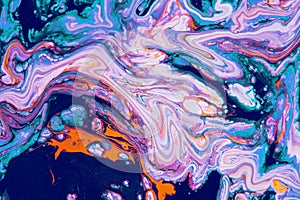 Beautiful abstract background. Acrylic paints. Fluid art. Liquid marble.