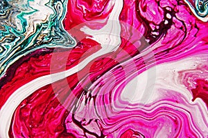 Beautiful abstract background. Acrylic paints. Fluid art. Liquid marble.