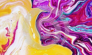 Beautiful abstract background. Acrylic paints. Fluid art. Liquid marble.