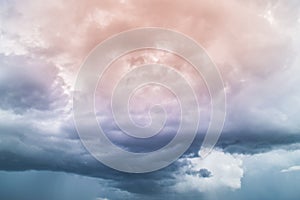 Beautiful abstract of blue sky and cloud, used as background and texture