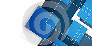 Abstract Blue Squares design background