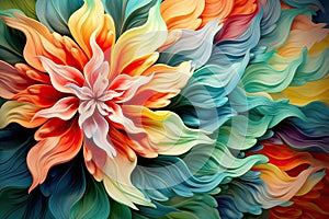 beautiful abstract colorful flower background AI generated