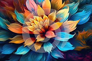 Beautiful abstract colorful flower design.