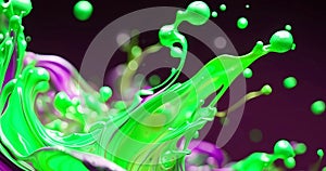 Beautiful abstract colorful paint explosion in motion