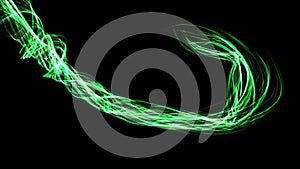 Beautiful abstract cosmic light rays background. Magic neon mystical sparks, shine streaks. Glow wave wind lines effect.