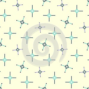 Beautiful abstract geometric objects on a light background seamless pattern vector illustration