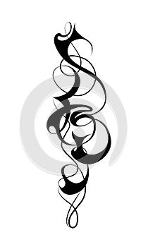 Beautiful abstract graphic element. Great  element for tatoo design.