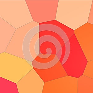 Beautiful abstract illustration of orange bright Gigant hexagon.