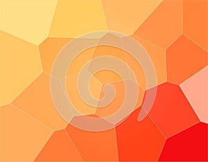 Beautiful abstract illustration of orange, red and yellow Gigant hexagon. Useful background for your design