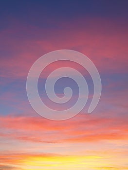 Beautiful abstract nature sunset or sky as background. Abstract pastel soft colorful smooth blurred textured background off focus