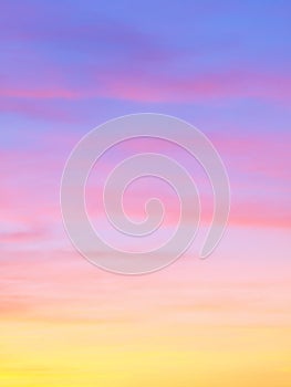 Beautiful abstract nature sunset or sky as background. Abstract pastel soft colorful smooth blurred textured background off focus