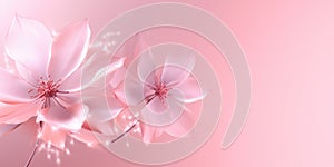 Beautiful abstract pink transparent floral design background. generative ai AIG32