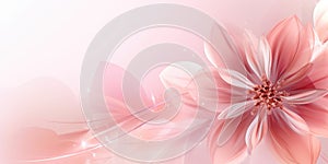 Beautiful abstract pink transparent floral design background. generative ai AIG32