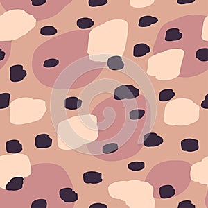 Beautiful abstract seamless pattern. Handcrafted artistic style.