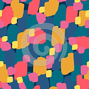 Beautiful abstract seamless pattern. Handcrafted artistic style.