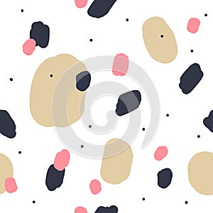 Beautiful abstract seamless repeating pattern. Hand painted artistic style.