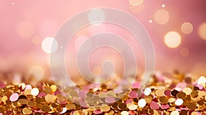 Beautiful abstract shiny pink background with glitter and bokeh 2