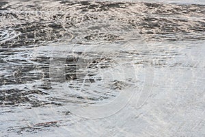 Beautiful abstract snow blizzard dynamic pattern for design, background and texture. Picture made at the airport