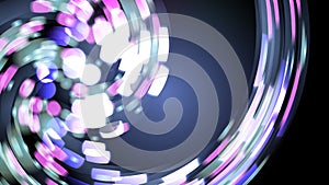 Beautiful abstract spiral blue glowing shiny color texture blurred with bokeh effect from circles and lines. background. Vector