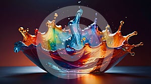 beautiful abstract splashes of glass on a blurred background