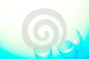 Beautiful abstract texture color white and blue bubbles background and wallpaperc
