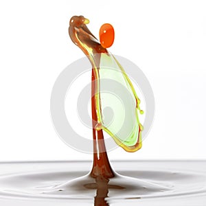 Beautiful abstract unique water drop splash photography images with vibrant colorful water collisions captured using high speed