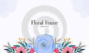 Beautiful Abstract Vintage Floral Frame Vector Background