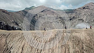 Beautiful adventure mountain ridge walkway