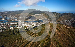 Beautiful Aerial Koko Head Crater with Hawaii Kia and Diamondhead Crater Oahu Hawaii