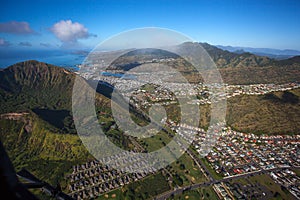 Beautiful Aerial Koko Head Crater with Hawaii Kia and Diamondhead Crater Oahu Hawaii photo