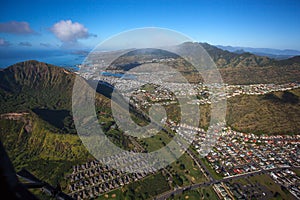 Beautiful Aerial Koko Head Crater with Hawaii Kia and Diamondhead Crater Oahu Hawaii