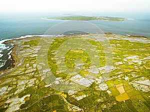 Beautiful aerial landscape of Inisheer Island, part of Aran Islands, Ireland.Inishmore, Inishmaan, Inisheer all three islands in