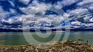 Beautiful Aerial Landscape of Mono Lake, California