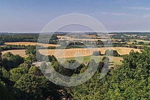 Beautiful aerial landscape view over schleswig holstein