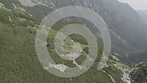 Beautiful Aerial Landscapes of the High Tatras near Siklawa waterfall  â€“ aerial view by drone