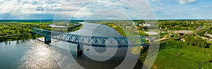 Beautiful aerial panoramic view shot of Daugavpils city