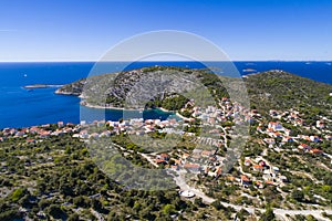 Beautiful aerial photo of Razanj in Dalmatia, Croatia