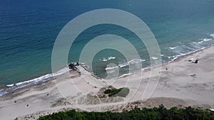 Beautiful aerial summer seascape of Burgas bay, Bulgaria