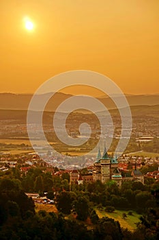 Bojnice castle and town of Bojnice