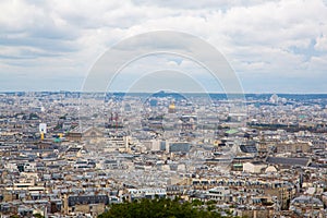 Beautiful aerial view of the cityscape of Paris, France