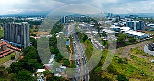 Beautiful aerial view of Costa Ricas San Jose city