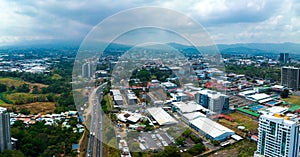 Beautiful aerial view of Costa Ricas San Jose city