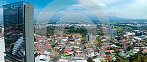 Beautiful aerial view of Costa Ricas San Jose city