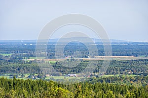 Beautiful aerial view at Kinnekulle in Sweden