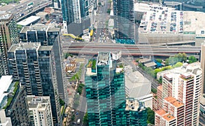 Beautiful aerial view of Melbourne skyline, Australia