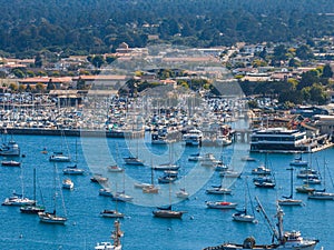 Beautiful aerial view of the Monterey town in California