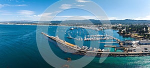 Beautiful aerial view of the Monterey town in California