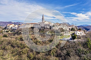 Beautiful aerial view of old Town Buzet, Istria, Croatia